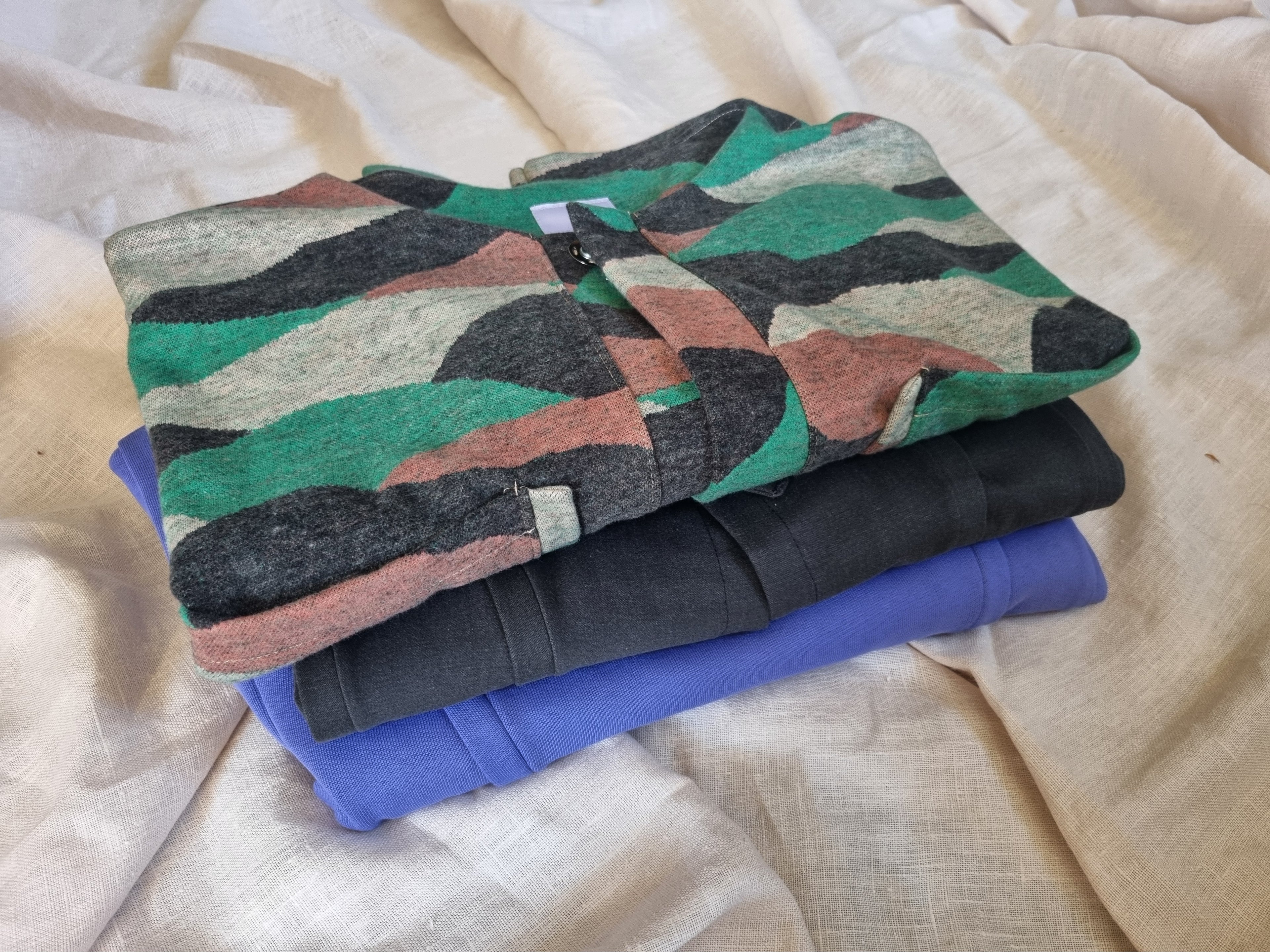 jacquard jacket - green-clay