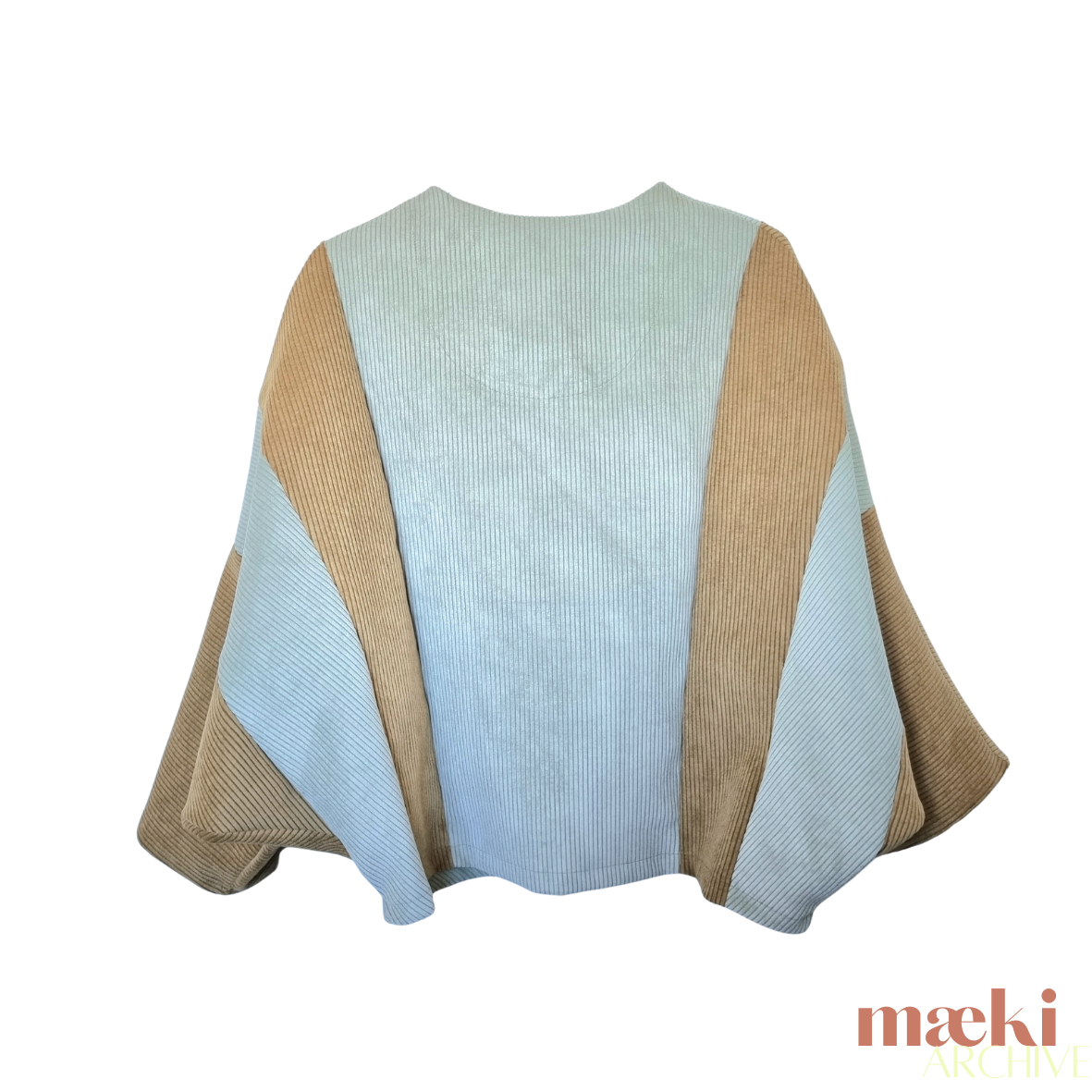 panel bat jacket - corduroy grey/blue-bronze