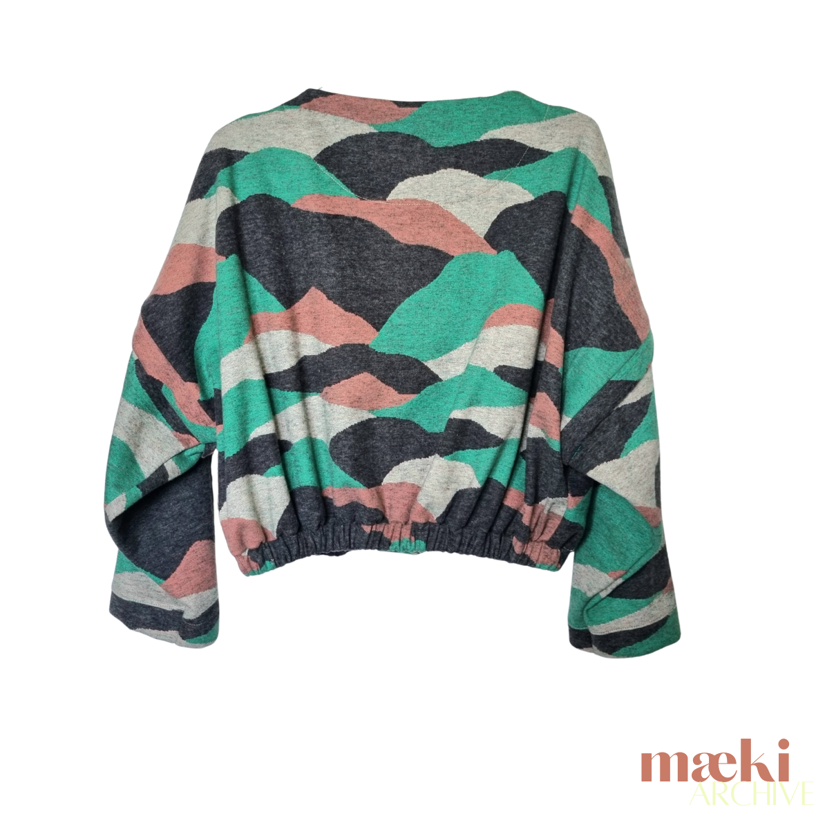 jacquard jacket - green-clay