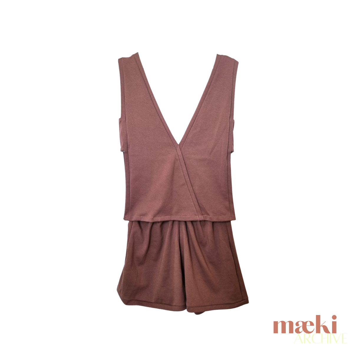 cami shorts set - brown cotton jersey