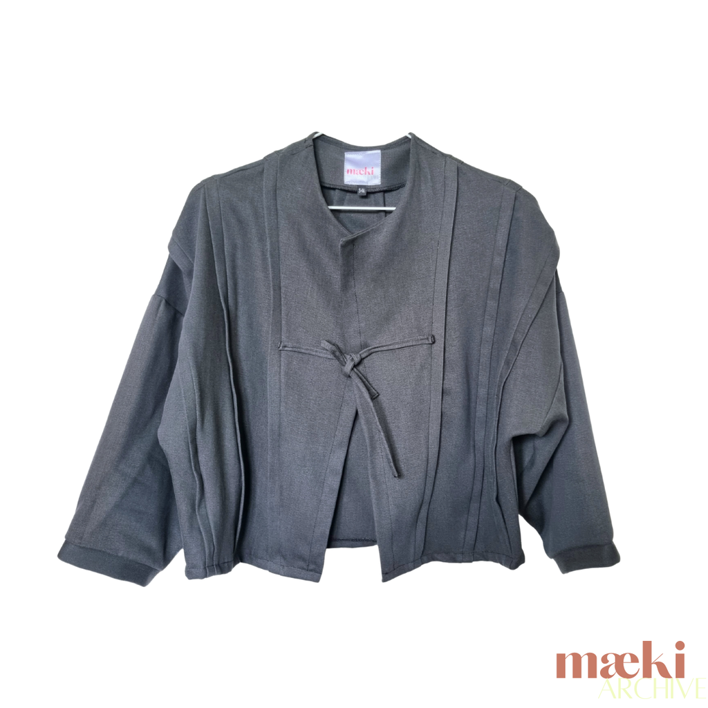 panel jacket - black grey