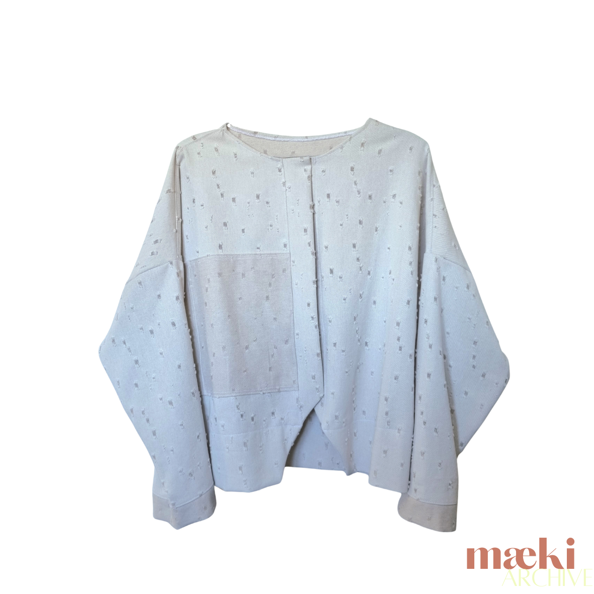 quadro jacket - ripped denim white